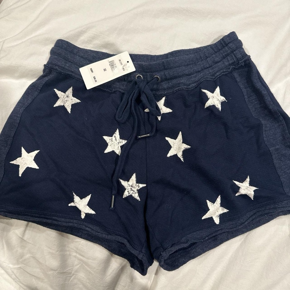 Navy Star-Patterned Women's Shorts
